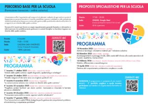 FORMAZIONE PER INSEGNANTI E EDUCATORI SCOLASTICI